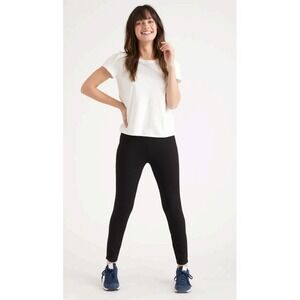 Quince Black Ultra-Stretch Ponte Skinny Pants Women's Size Medium